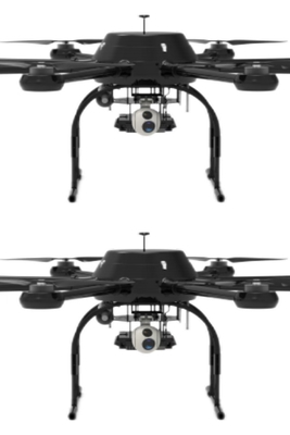 30 kg zware netwerkdrones en AI drie-as foto-elektrische lens